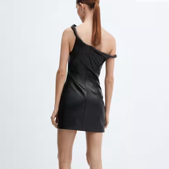 MANGO LEATHER-EFFECT MINI DRESS - Picture 3 of 7
